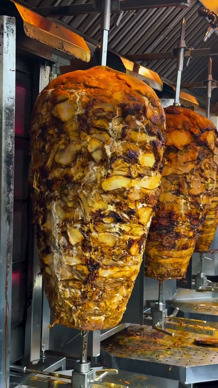 Shawarma roasting in our kitchen